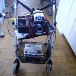 Projektor und Autobatterie