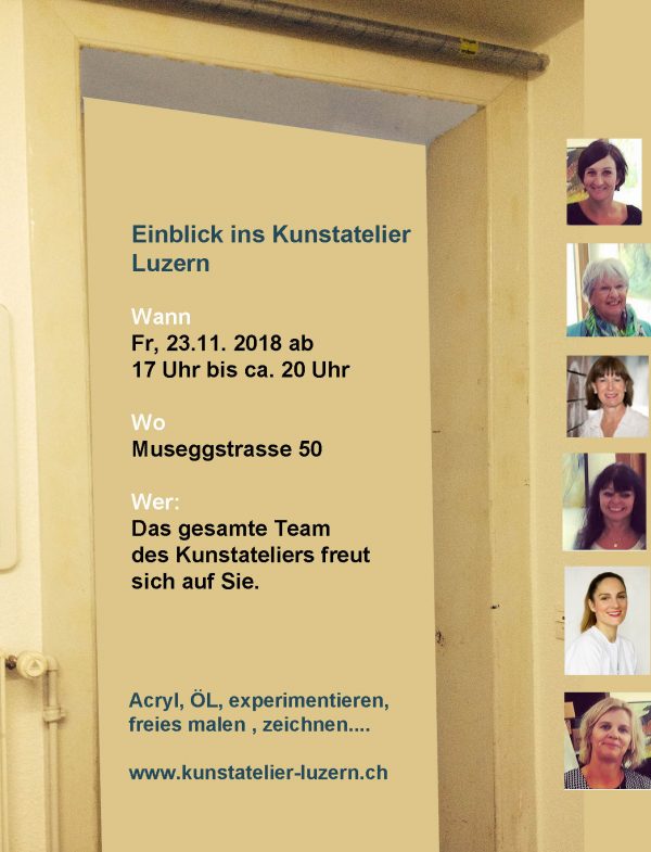 Offene Tür im Kunstatelier Luzern
